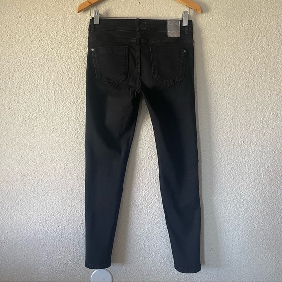 Zara Basic Z1975 Mid-Rise Denim Skinny Jeans Women’s 4 Black Stretch Casual - Picture 8 of 13